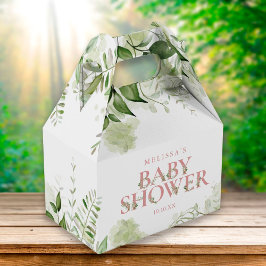 Greenery Botanical Foliage Dusty Ro Baby Shower Presentaskar