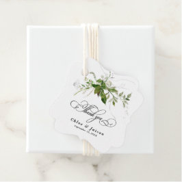 Greenery Botanicals Chic Elegant bröllop Tack Gåvor Etiketter