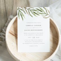 Greenery | Botaniskt bröllop med vattenfärg