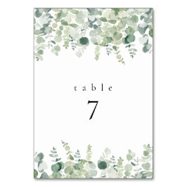 Greenery Bröllop Bord cards Bordsnummer