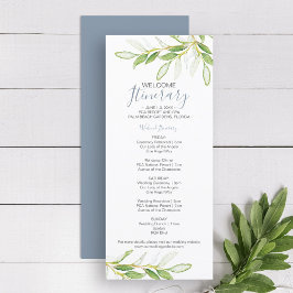 Greenery Bröllop Helg Itinerary for Guests