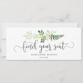 Greenery bröllop hittar ditt platstecken