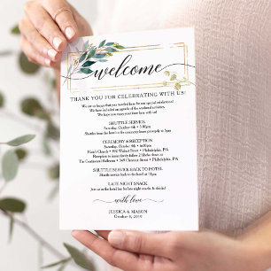 Greenery Bröllop Itinerary - Bröllop Hotel Bag Program