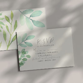 Greenery Bröllop OSA Card Kort