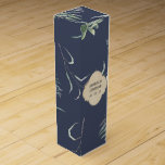 Greenery Bröllop Presentask För Vinflaska<br><div class="desc">Chic lådor med pastel stil grönt bröllop vin.</div>
