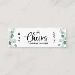 Greenery Bröllopsdryck Biljett Voucher