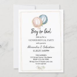 Greenery Calla Lily-inbjudan till Gender Reveal Inbjudningar