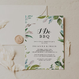 Greenery Calligraphy I Do BBQ Förlovningsfest Inbjudningar