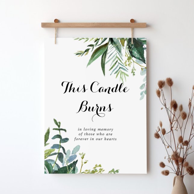 Greenery Calligraphy this Candle Burns-tecken Poster (Skapare uppladdad)