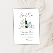 Greenery Champagne Sip & See Baby Shower