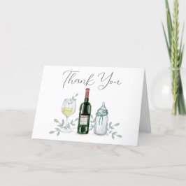 Greenery Champagne Sip & See Baby Shower Tack Kort