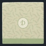 Greenery Chic Löv Monogram Stenunderlägg<br><div class="desc">Design har en stor chic som är väldigt mångsidig. Anpassa texten. Använda mallen för anpassning med ditt monogram.</div>