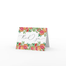 Greenery Citrus  | Bröllopsdusch tackkort