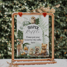 Greenery Diaper raffle Baby Shower Poster