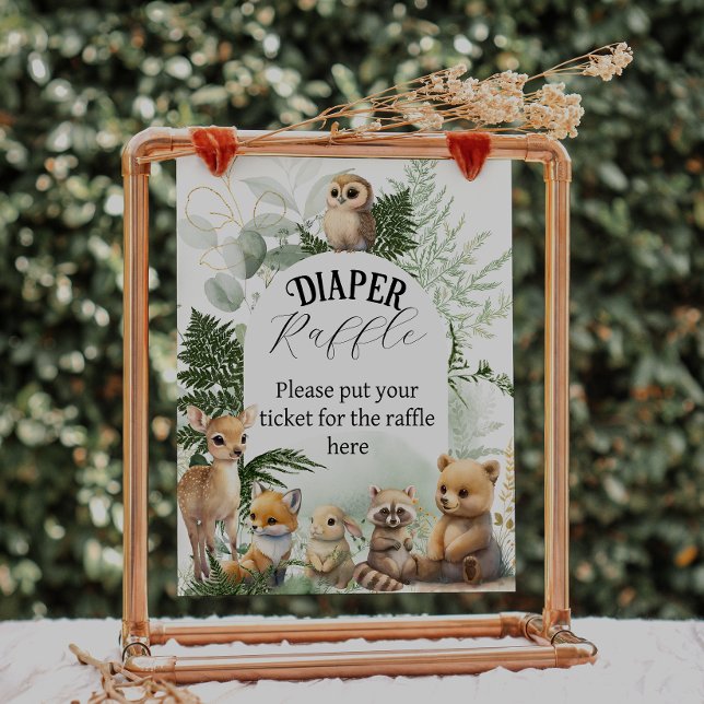 Greenery Diaper raffle Baby Shower Poster (Skapare uppladdad)