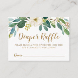 Greenery Diaper Raffle-kort Tilläggskort