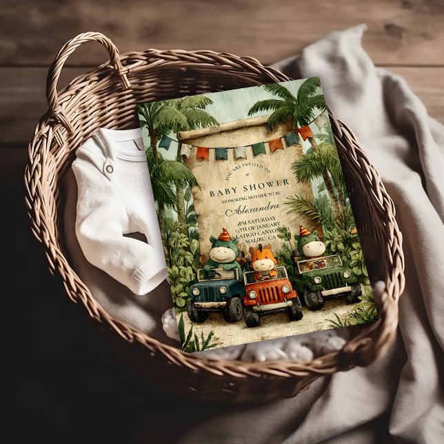 Greenery Dino Baby Shower Inbjudningar (Skapare uppladdad)