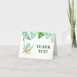 Greenery Dinosaur Baby Shower - tack för ditt kort