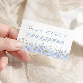 Greenery Dusty Blue Blommigt Möhippa Recipe Tilläggskort