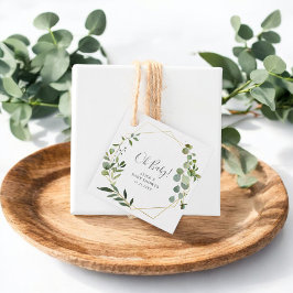 Greenery Elegant Baby Shower Gåvor Etiketter