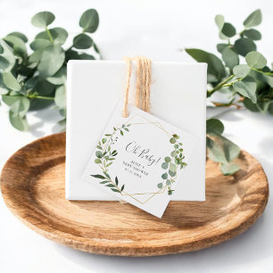 Greenery Elegant Baby Shower Gåvor Etiketter