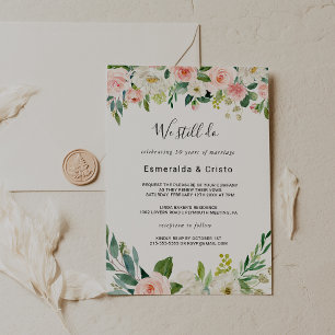 Greenery Elegant Blommigt Vow Renewal Inbjudningar