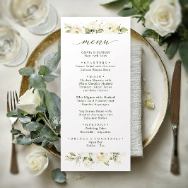 Greenery elegant ro bröllop Dinner Menu Meny