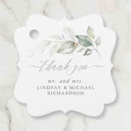 Greenery Elegant Romantic Bröllop Tack Gåvor Etiketter