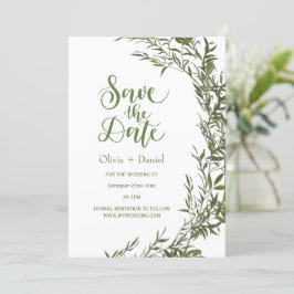 Greenery Elopement Save The Date Invitation Inbjudningar