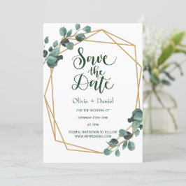 Greenery Elopement Spara Datum Inbjudan