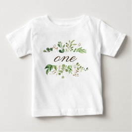 Greenery ett år gammal baby tee