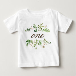 Greenery ett år gammal baby tee shirt