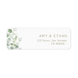 greenery eucalyptus address label returadress etikett