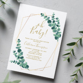 Greenery Eucalyptus Baby Shower Inbjudningar