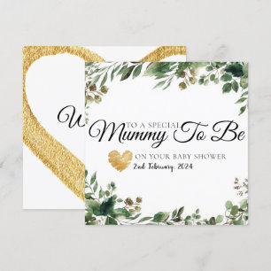 Greenery Eucalyptus Baby Shower Mummy to be card Tack Kort