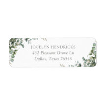 Greenery Eucalyptus Baby Shower Returadress