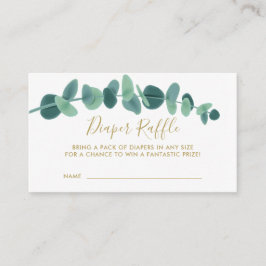 Greenery Eucalyptus Baby Shower Tilläggskort