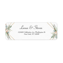 Greenery Eucalyptus Boho Glitter Returadress