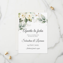 Greenery Eucalyptus Bröllop spara datum Spara Datumet