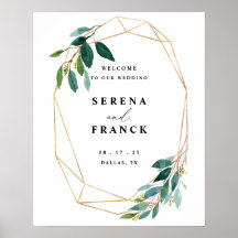 Greenery Eucalyptus Bröllop Välkomstskylt, Bröllop