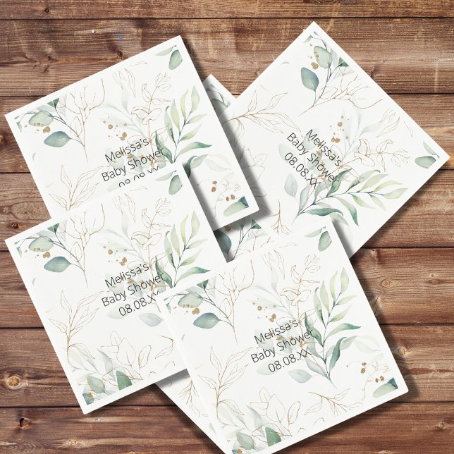 Greenery Eucalyptus Cocktail Pappersservett (Skapare uppladdad)