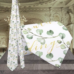 Greenery Eucalyptus & Finare Guld Writing Bröllop Slips