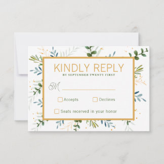 Greenery eucalyptus foliage bröllop OSA kort