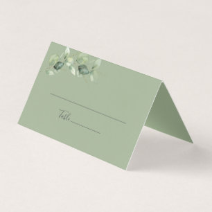 Greenery Eucalyptus Foliage Bröllop Place Card Kort