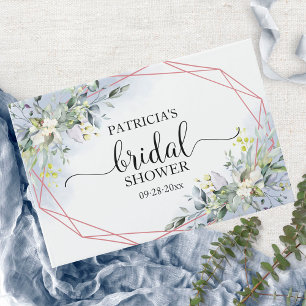 Greenery Eucalyptus Geometric Möhippa Gästböcker