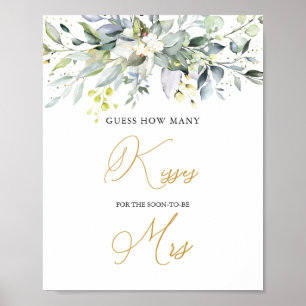 Greenery Eucalyptus gissar hur många Kisses Game P Poster