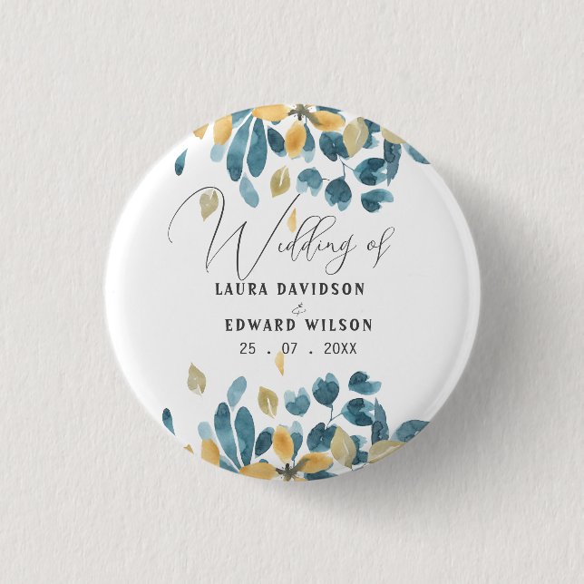 Greenery eucalyptus grönt blommigt papper Platt Knapp (Framsida)