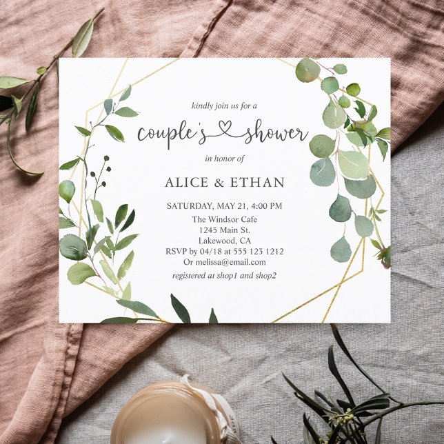 Greenery Eucalyptus Heart Botanical Couple Shower (Skapare uppladdad)