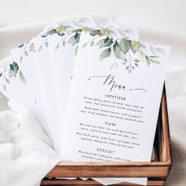 Greenery, Eucalyptus Leaves, Bridal Shower Menu