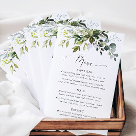 Greenery, Eucalyptus Leaves, Bridal Shower Menu